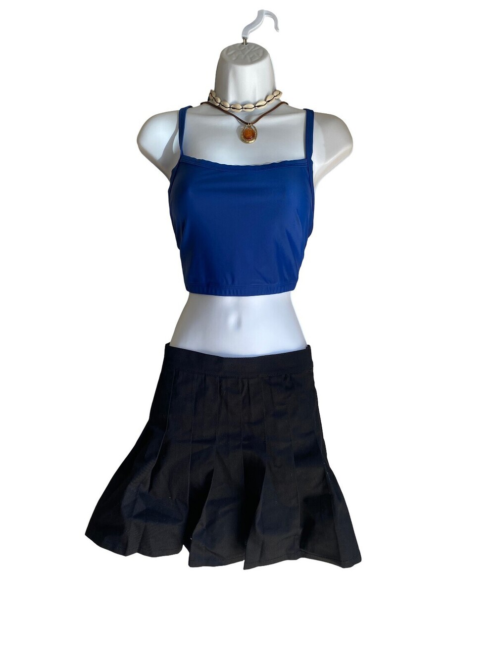 V-Skinz Plus 3X Navy Blue Crop Top Blouse Whimsigoth Goth Dark Romance